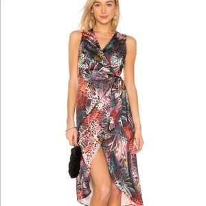 L’Academie Susie Midi Wrap Dress